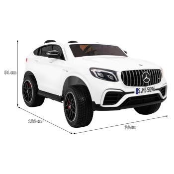 Auto Mercedes GLC 63S dla dzieci Biały SUV + Napęd 4x4
